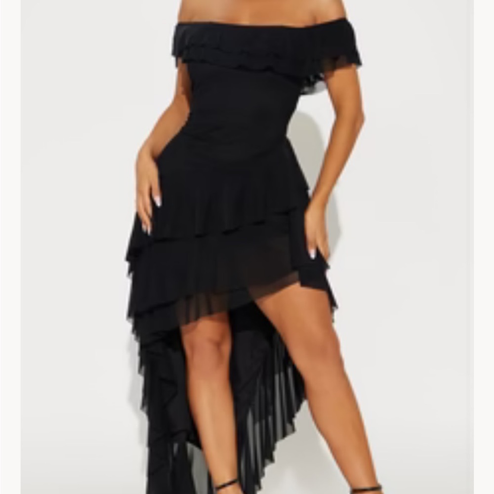 Elegant Black Off-Shoulder Dress